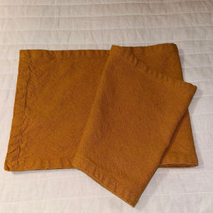 Pier 1 Orange Rust 💯 Cotton Table Runner